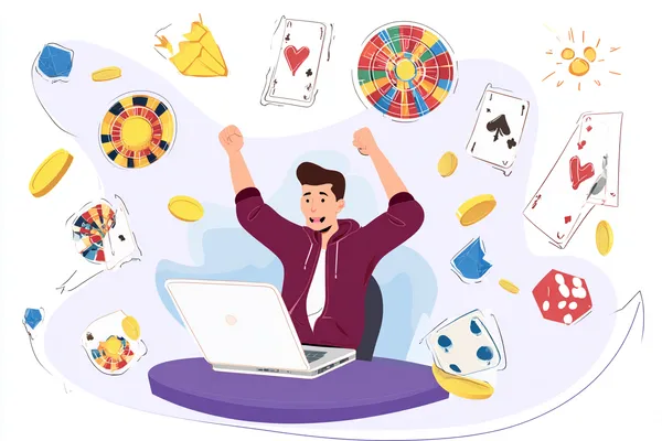 A person using their device against a moody casino-themed background, illustrating the smooth re-entry process at GETA9.